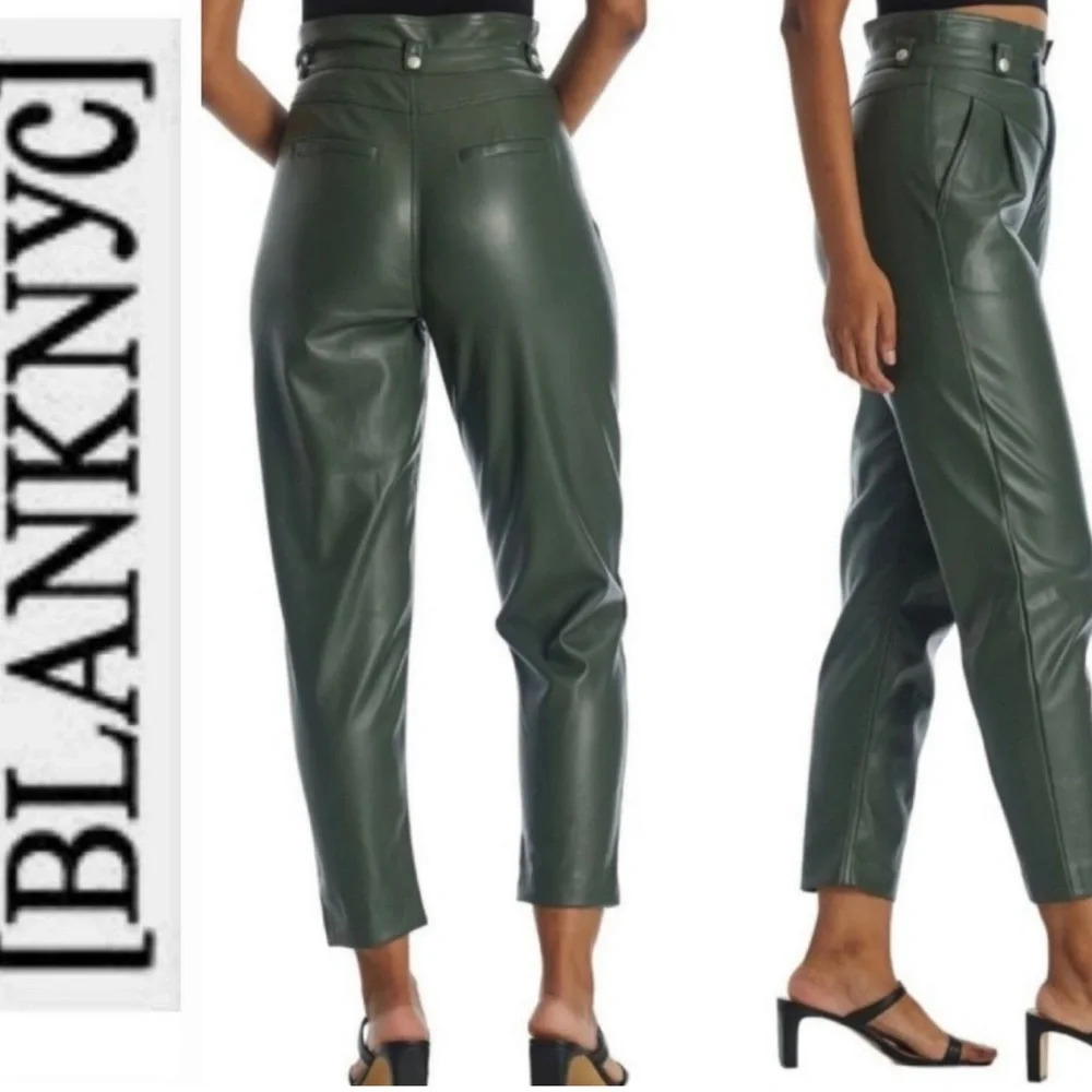 BlankNYC Green “As You Said” Faux Leather Pants Sold at Revolve